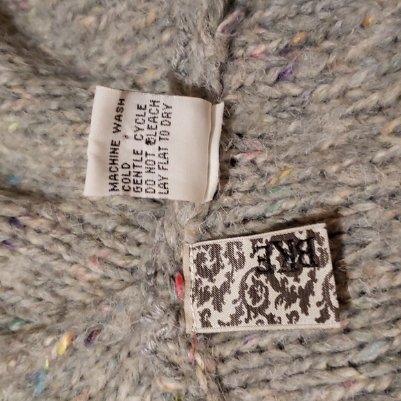 BKE by The Buckle - Boho Hooded Knit Sweater - dual zip front Sz L - Picture 4 of 4